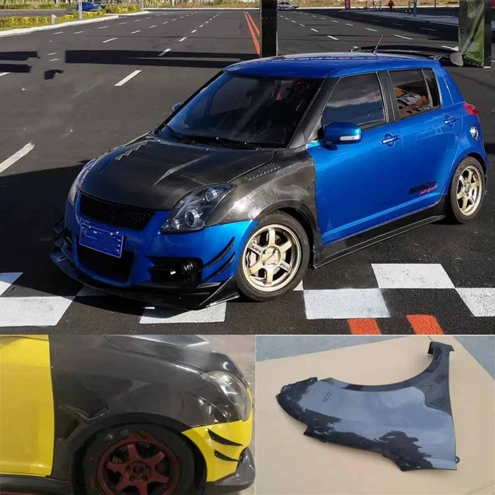 Guardabarros de fibra de carbono para Suzuki Swift en acabado húmedo