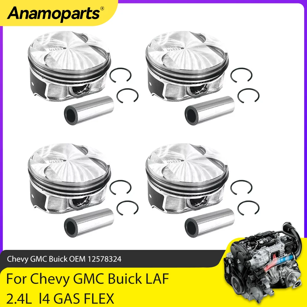 Juego de pistones y anillos para motor 2.4 L LAF