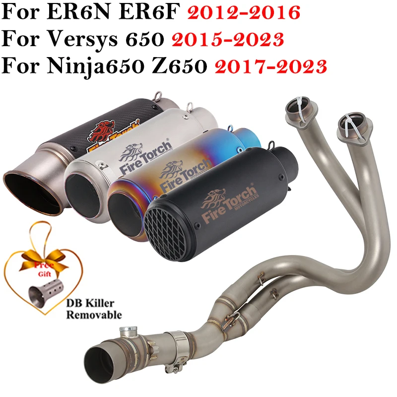 Sistema de escape completo para Kawasaki ER6N
