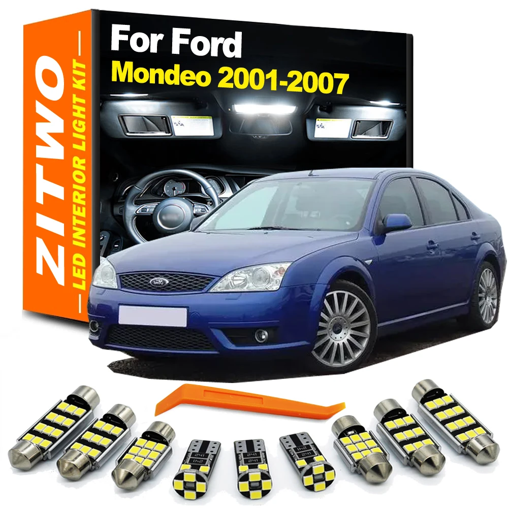 Vista frontal del kit de luces LED para Ford Mondeo