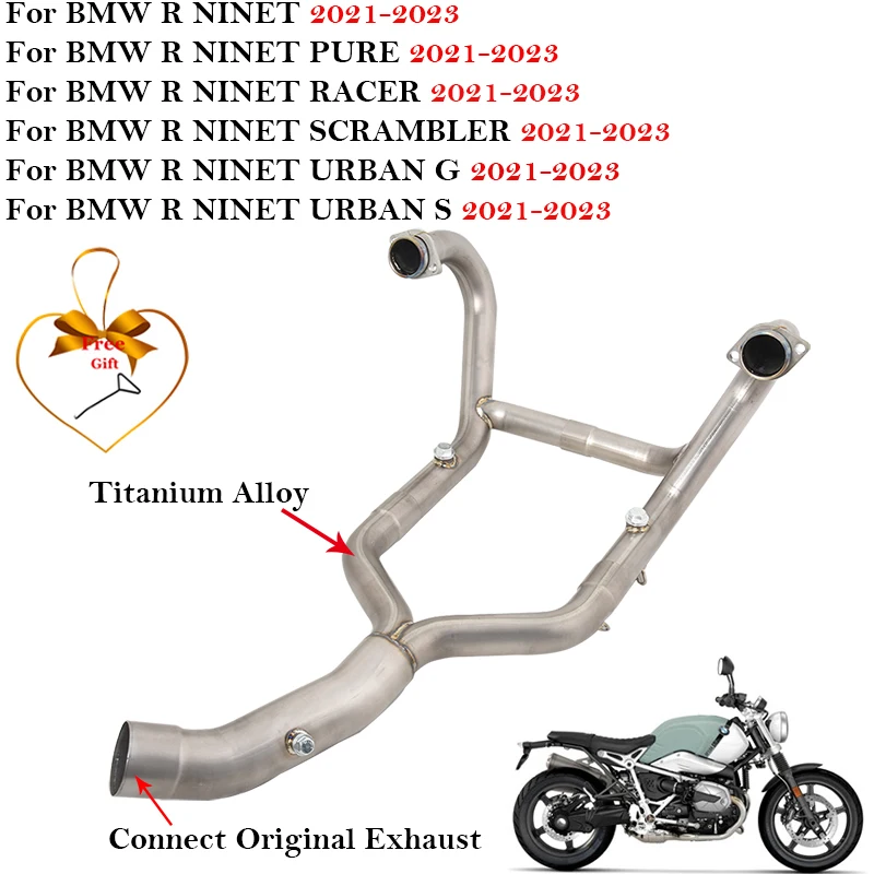 Tubo de enlace medio escape titanio BMW R NINET