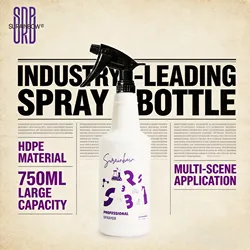 Botellas de Spray Vacías de Plástico, Botella de Spray Resistente y Recargable para Soluciones de Limpieza, Laca para el Cabello, HDPE Resistente a Químicos