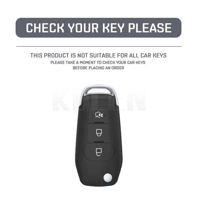 Funda protectora TPU para llave Ford KOLEN negra