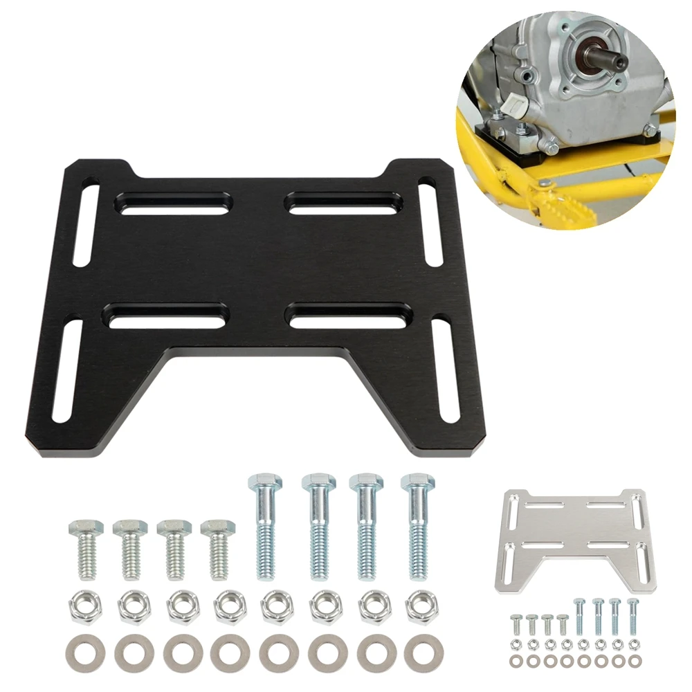 Placa de aluminio negro con ranuras de ajuste