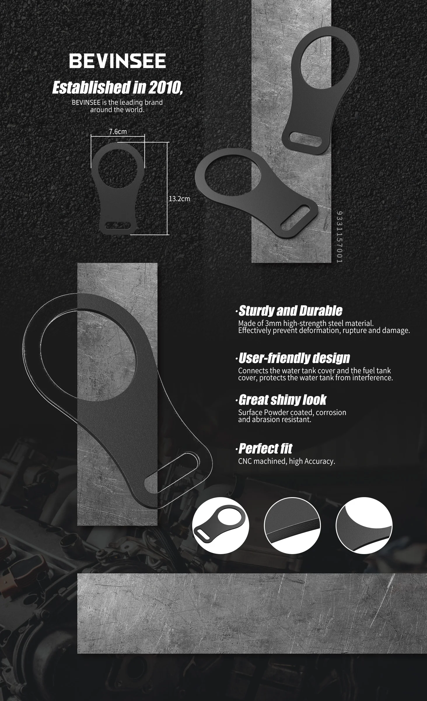 Tapa de fusibles BEVINSEE - detalle CNC