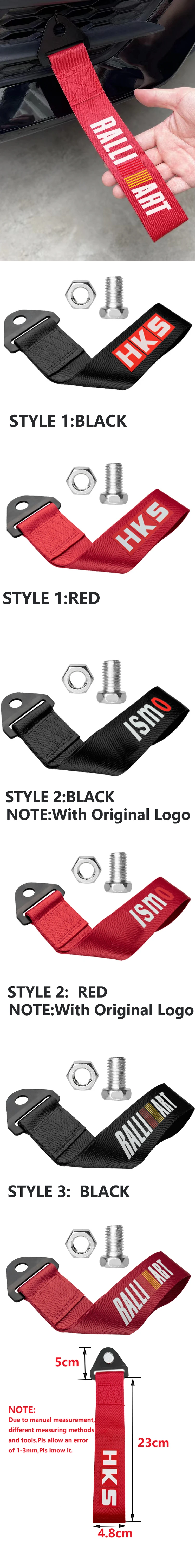 Corre de remolque estilo JDM en nailon y aluminio