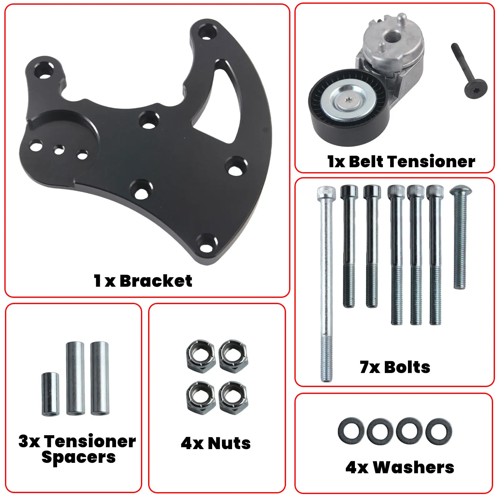 Conjunto completo del kit de montaje con pernos y tuercas