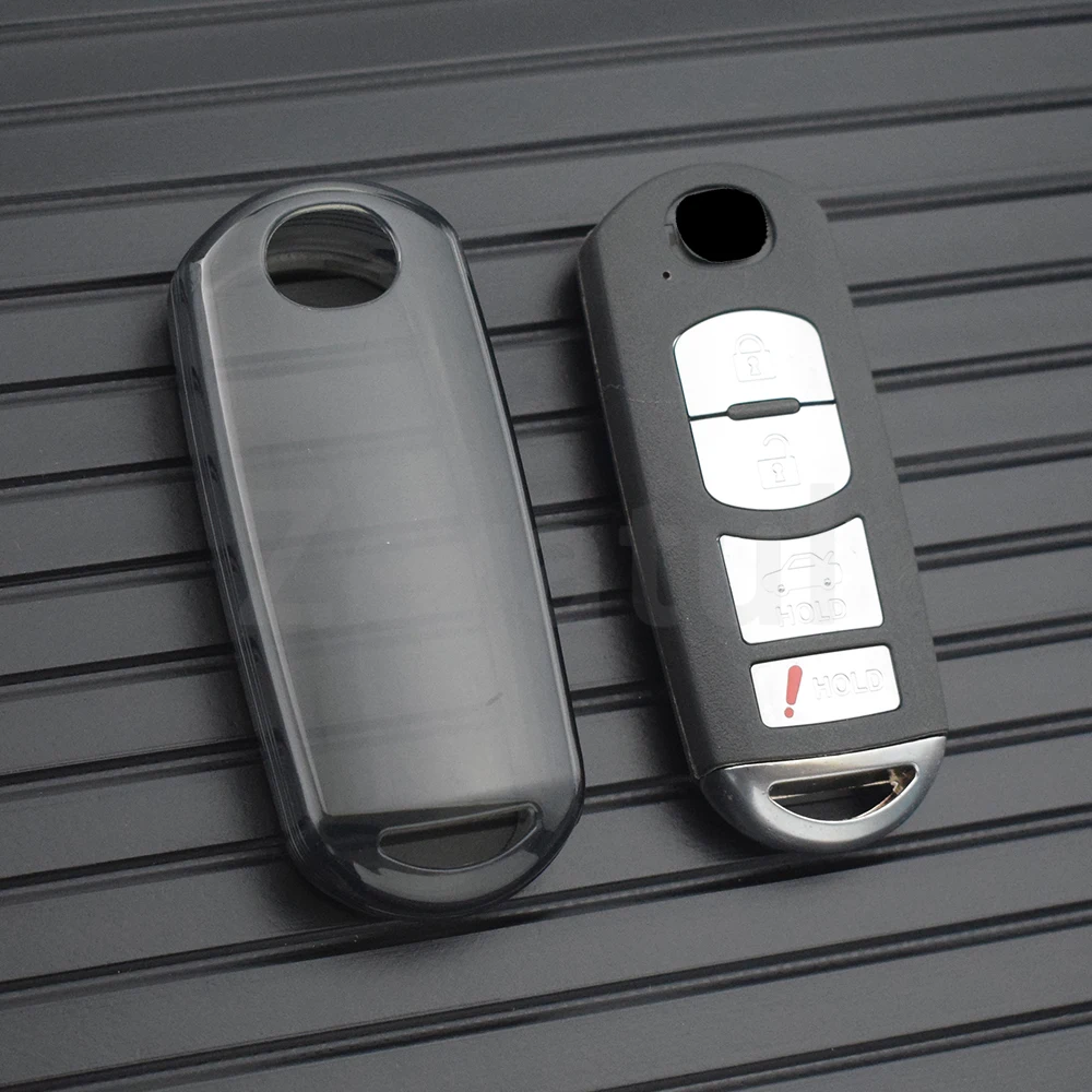 Detalle material TPU para llave Mazda