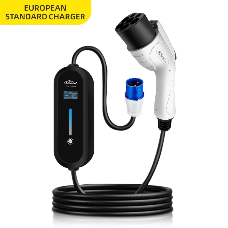 Cargador portátil ROMADA 7KW en uso