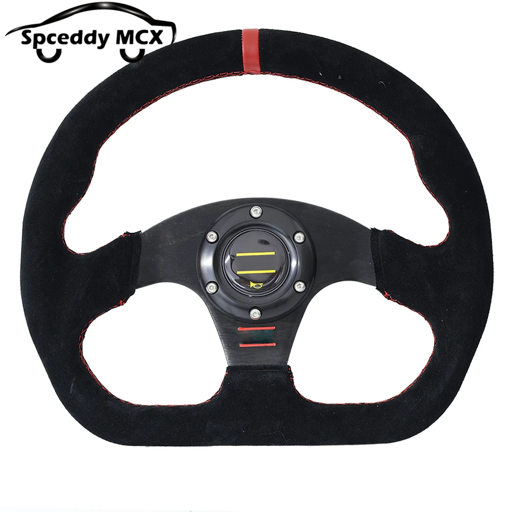 Volante de carreras Spceddy en amarillo y rojo