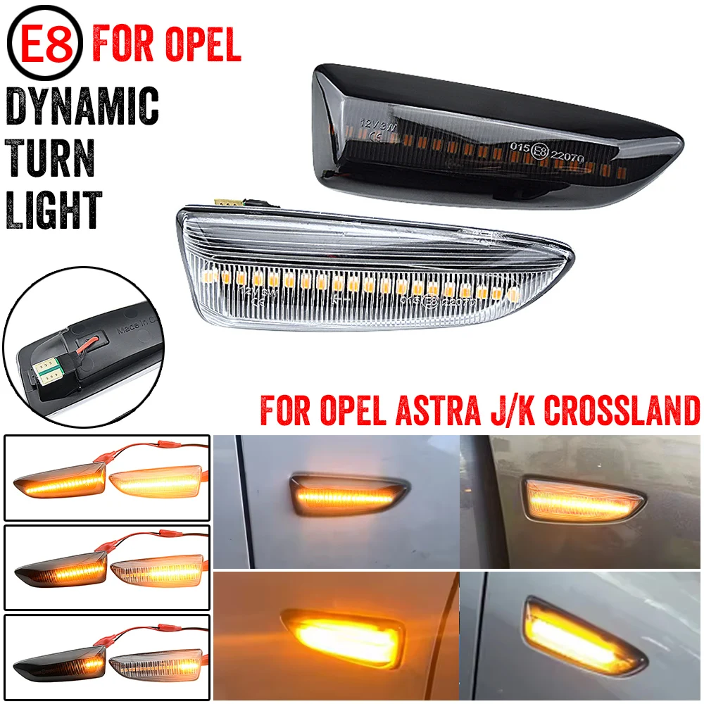 Luz intermitente LED secuencial vista frontal