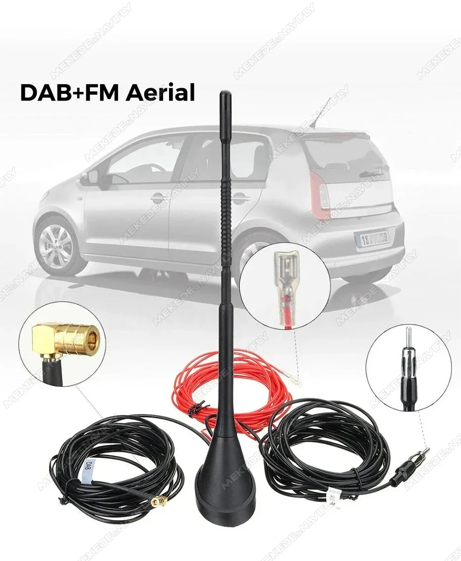 Detalle del conector SMA y cable de 5 m