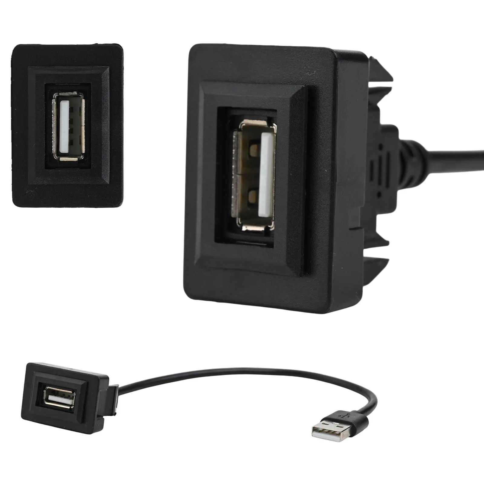 Toma USB instalada en salpicadero Toyota