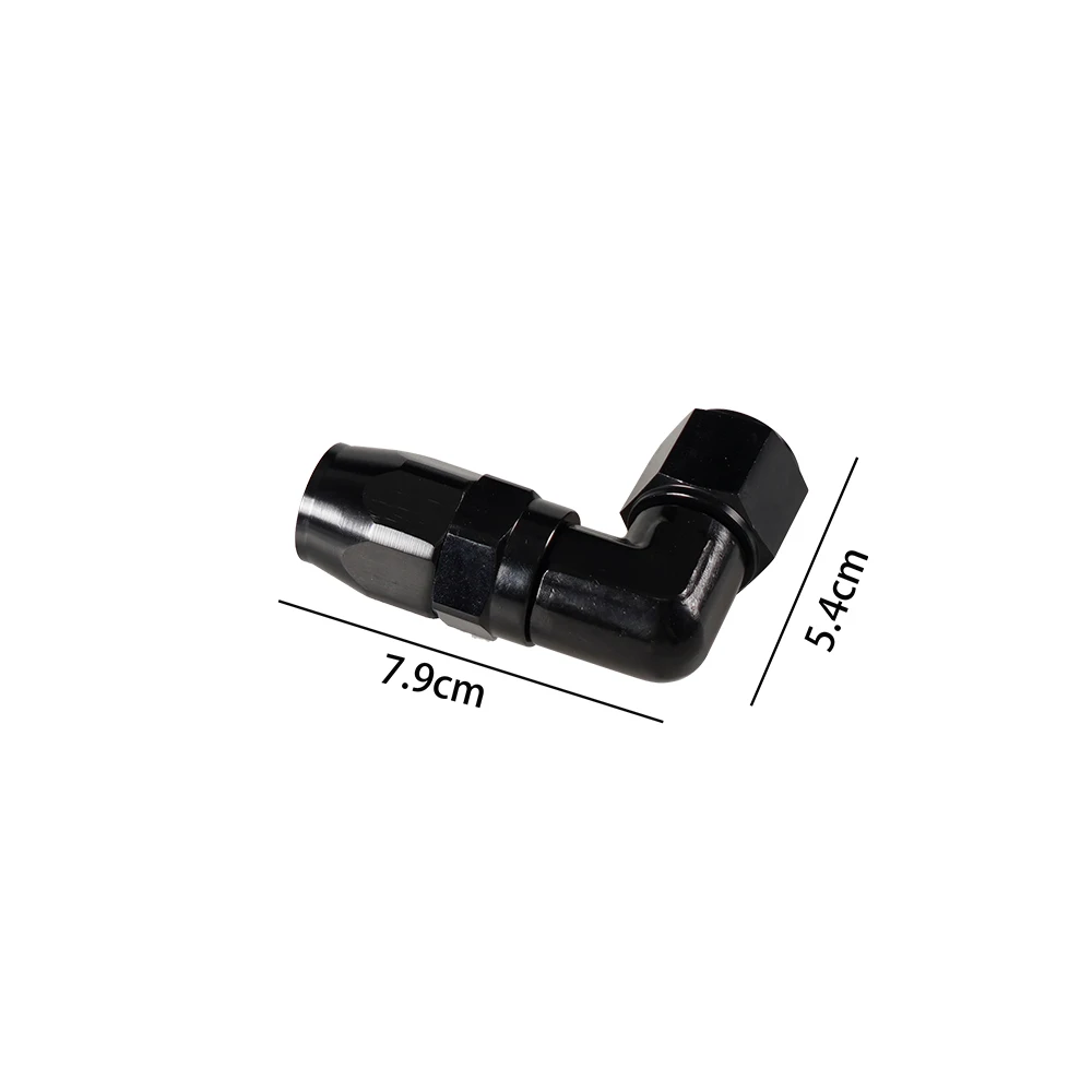 Vista frontal del conector NPT 90°