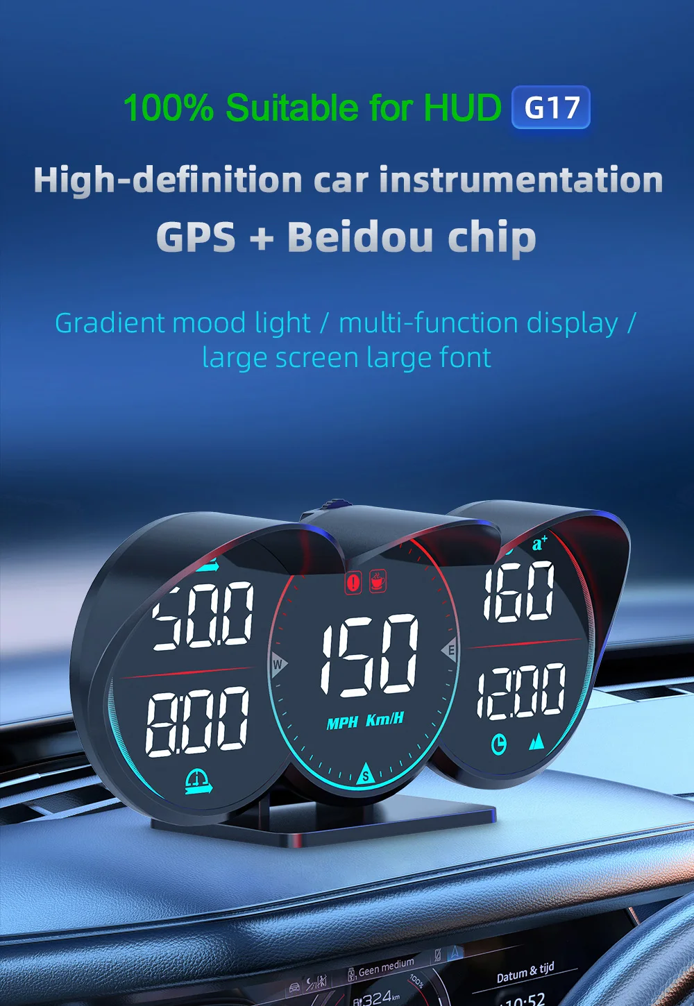 HUD G17 en tablero