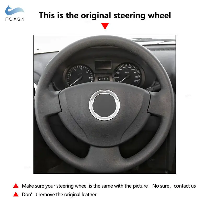 Protector para volante Nissan Almera 3 FOXSN microfibra cuero perforado