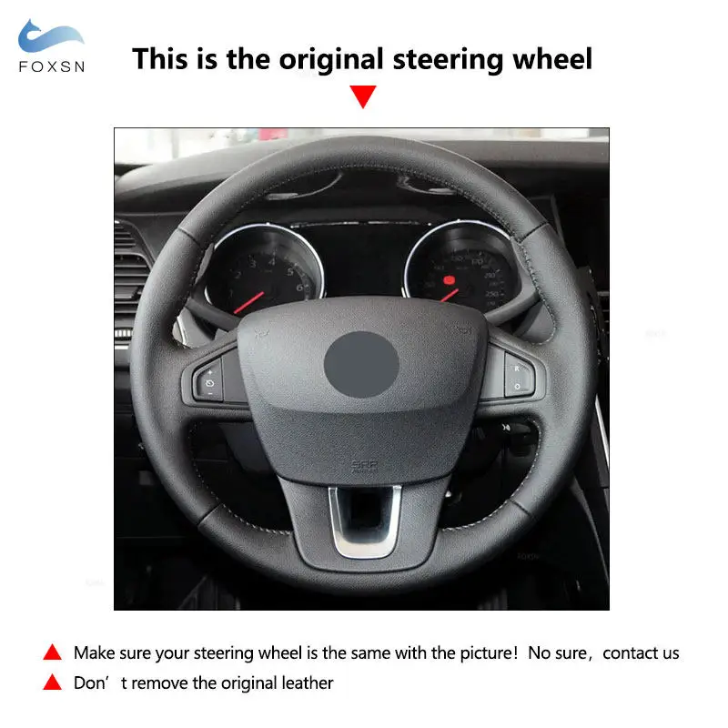 Protector de cuero perforado para volante coche