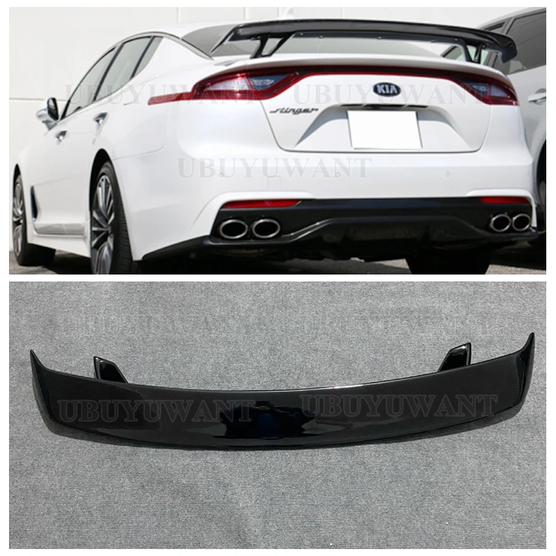 Spoiler trasero fibra de carbono KIA K8 Stinger vista lateral