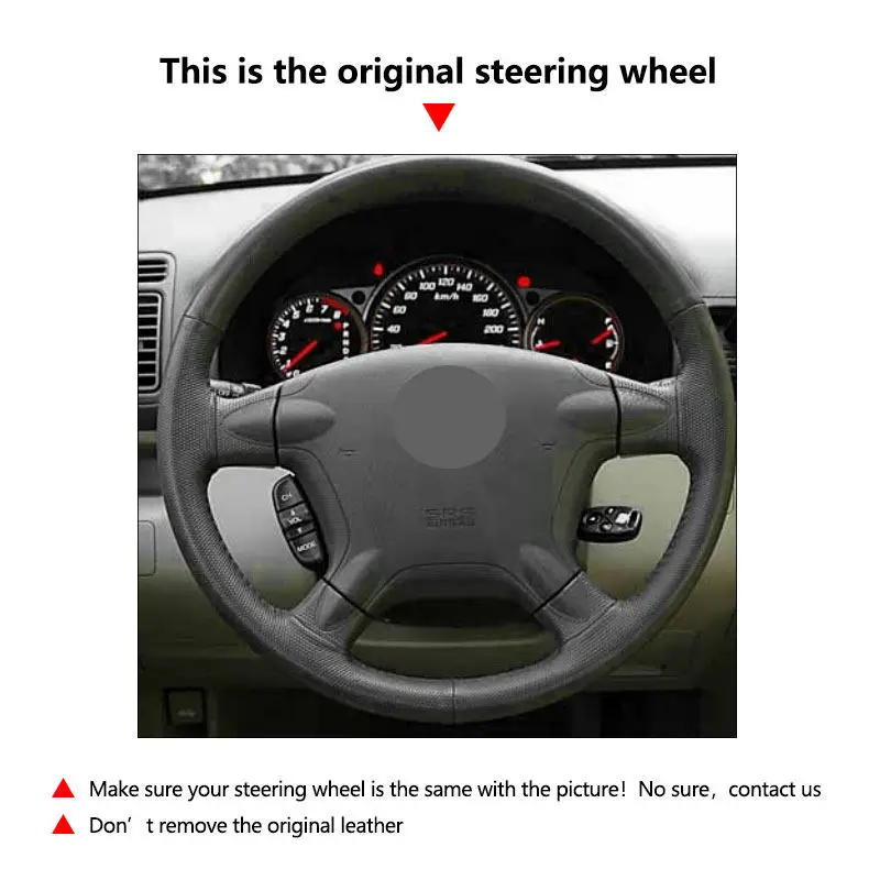 Funda de volante de cuero microfibra perforada para Honda CR-V