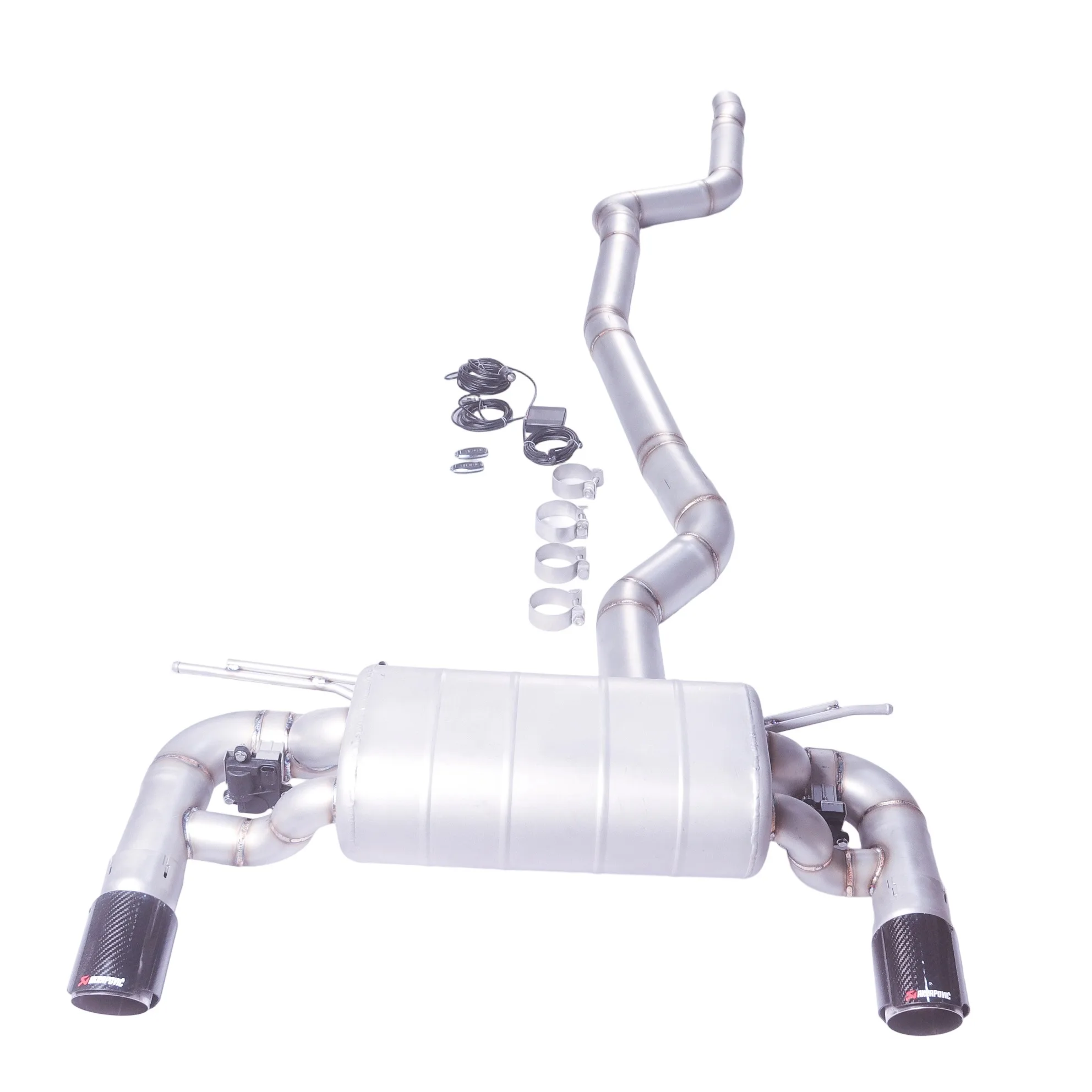 Escape catback con válvula en acero inoxidable