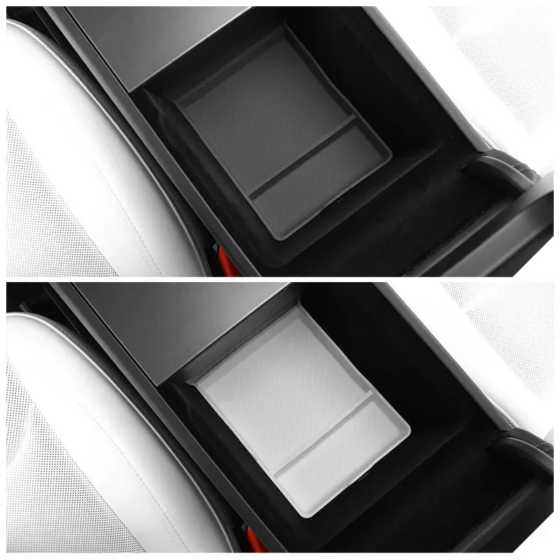 Detalle de la bandeja para caja de reposabrazos