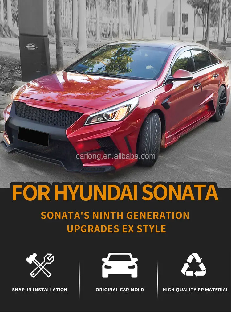 Vista frontal del parachoques EX en Hyundai Sonata