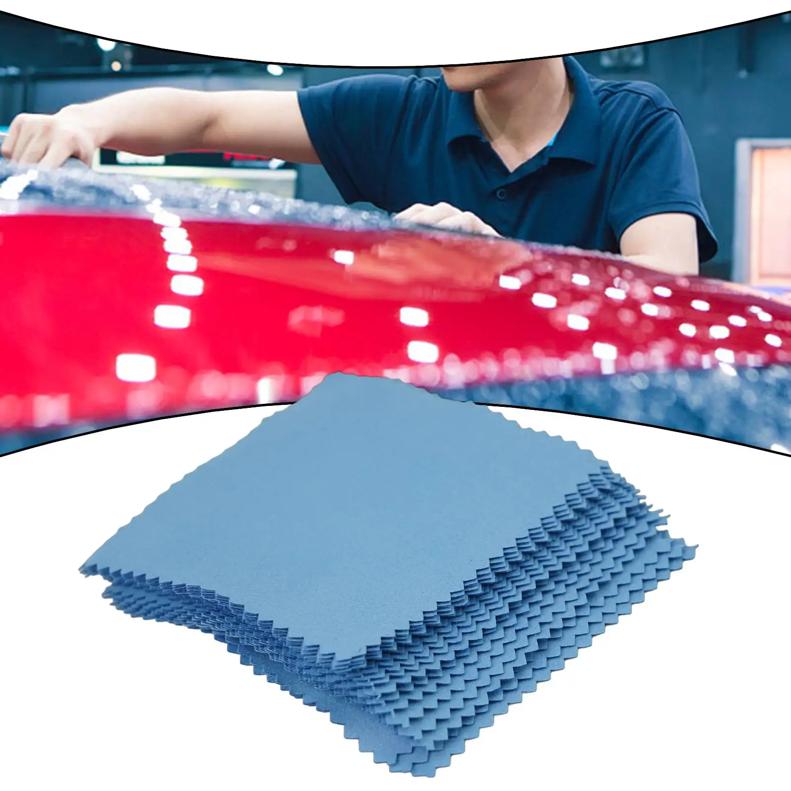 Paños de microfibra azules mostrando textura suave