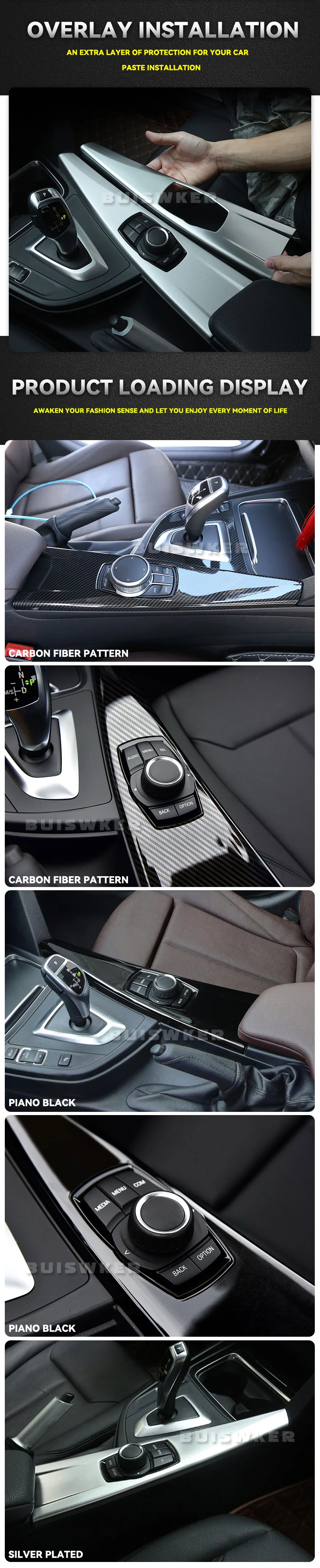 Embellecedor interior BMW fibra de carbono