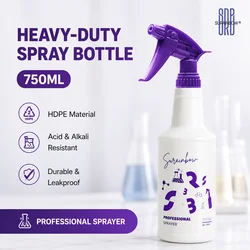 Botellas de spray vacías, botellas de spray vacías recargables para soluciones de limpieza - Sin fugas ni obstrucciones, botella de spray de HDPE para regar plantas
