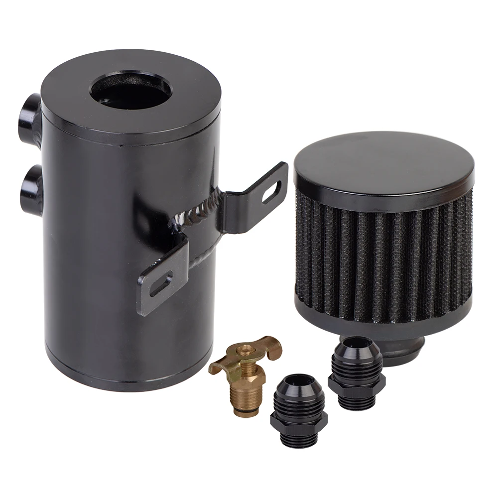Tanque de aceite de aluminio con filtro negro para automóvil y motocicleta