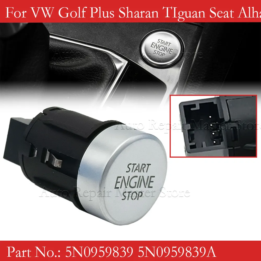 Botón de arranque y parada compatible con VW Tiguan y Sharan