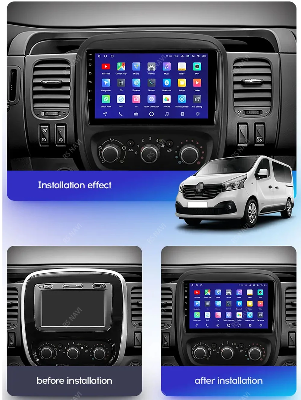 RSNAVI Android 15 unidad principal