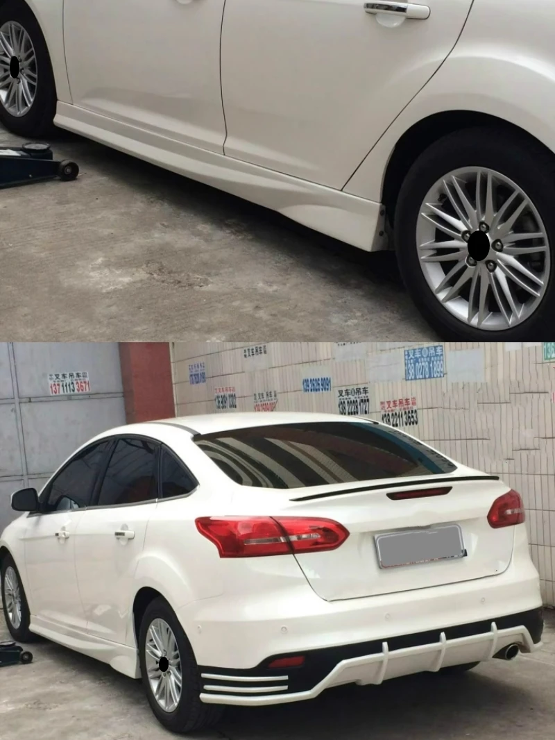 Detalle del kit de carrocería sin pintar