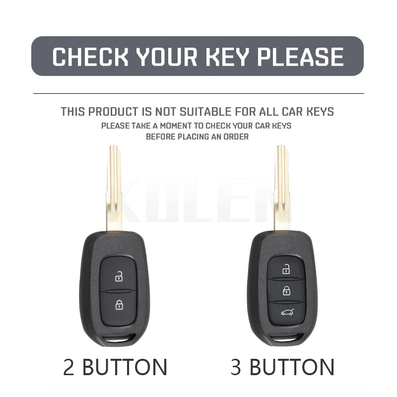 Funda de TPU gris para llave de coche Renault Kwid