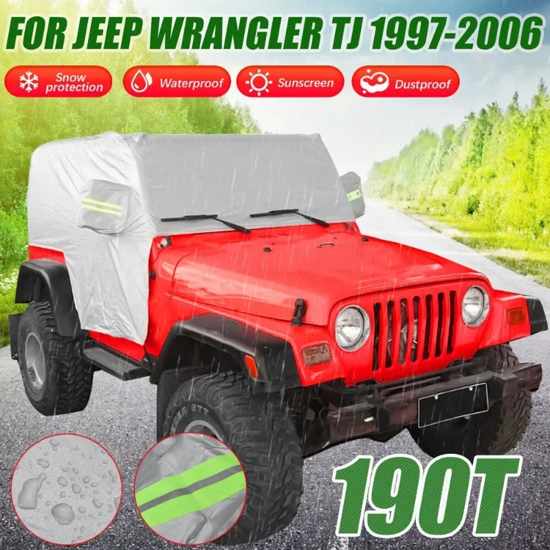 Funda parcial plateada instalada en Jeep Wrangler