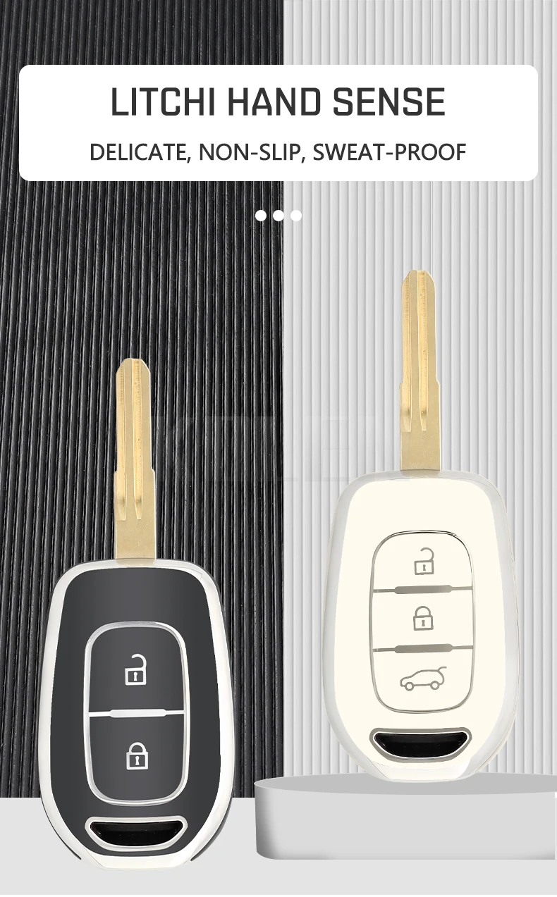 Vista frontal de la funda con símbolo de tráfico