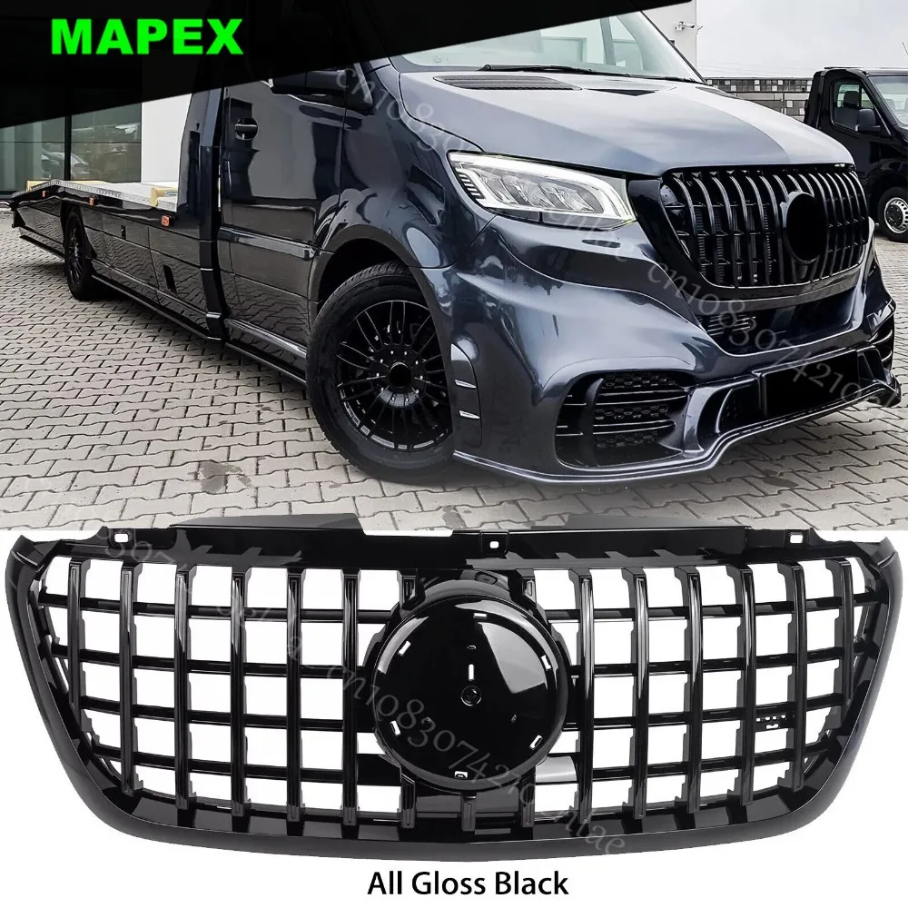 Rejilla GT negra para Mercedes Sprinter vista frontal