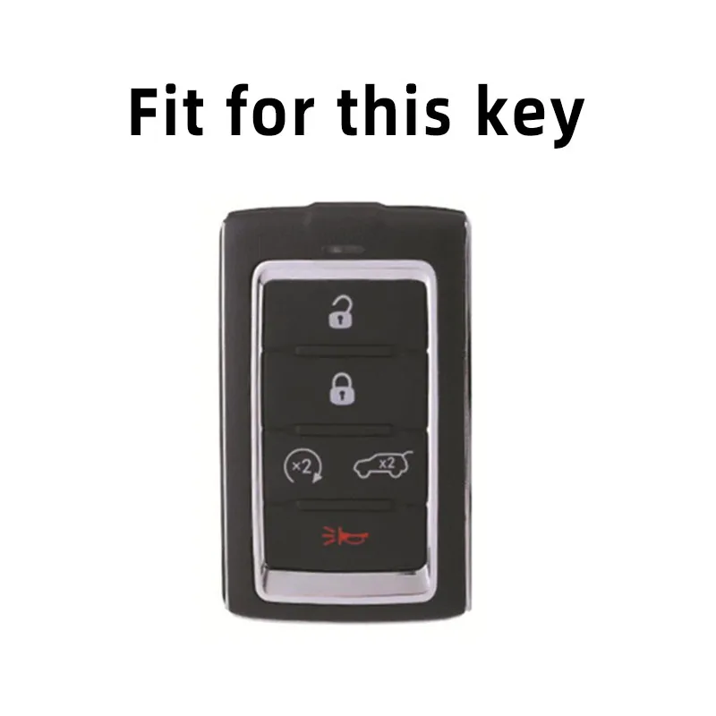 Funda de TPU negra para llave Jeep en vista frontal