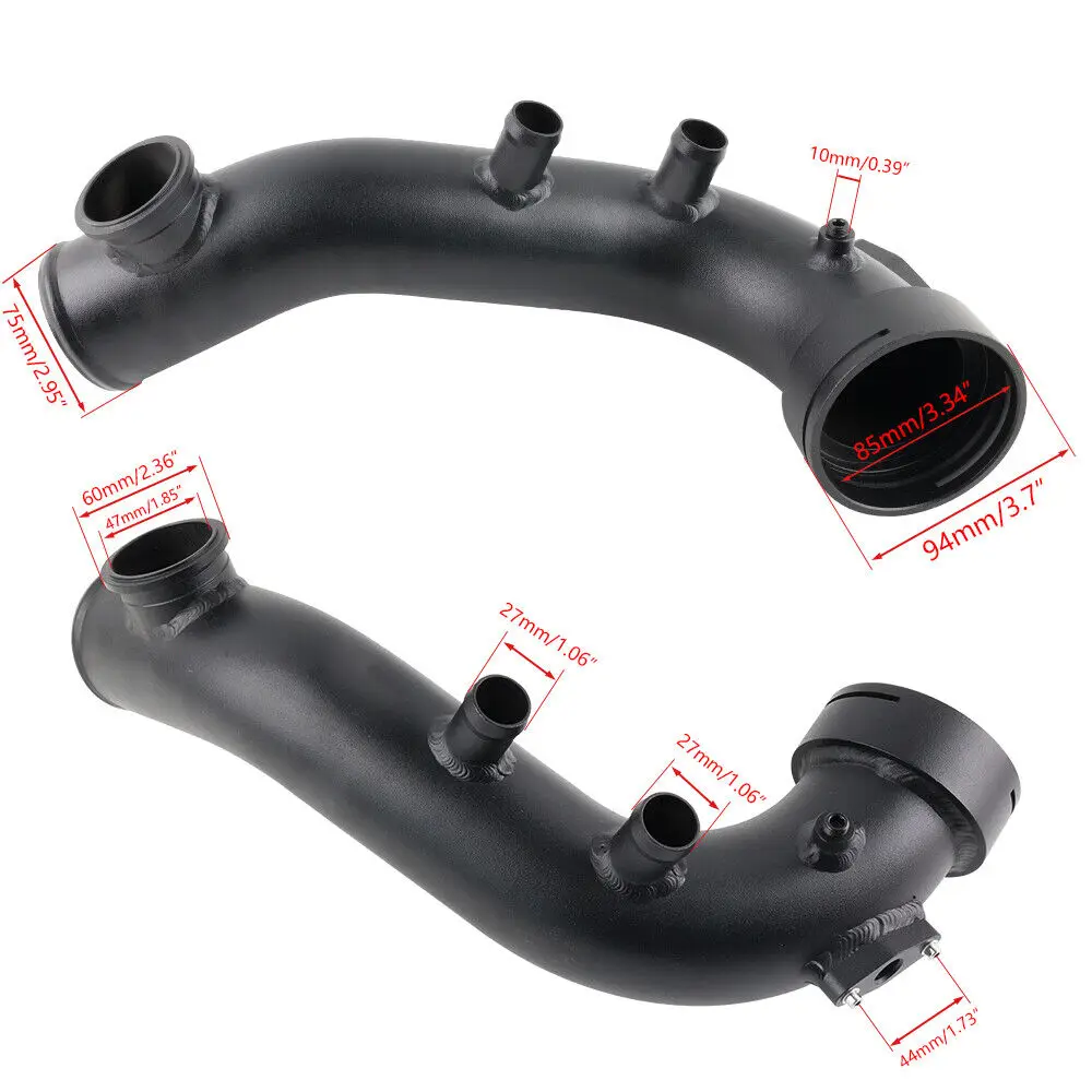 Detalle de brida CNC y conexión de silicone