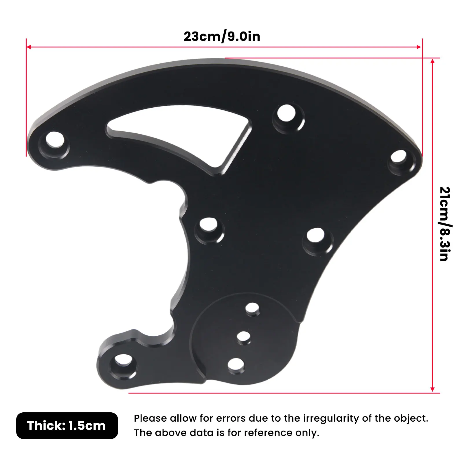 Detalle del acabado anodizado negro del soporte
