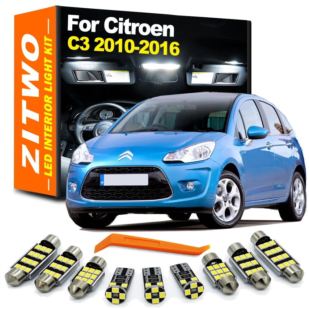 Iluminación interior del Citroen C3 con kit LED ZITWO