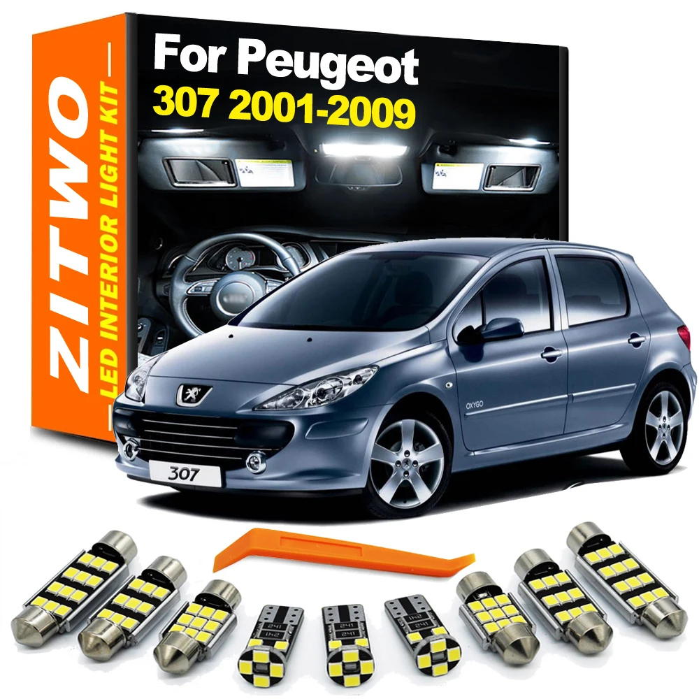 Interior iluminado del Peugeot 307