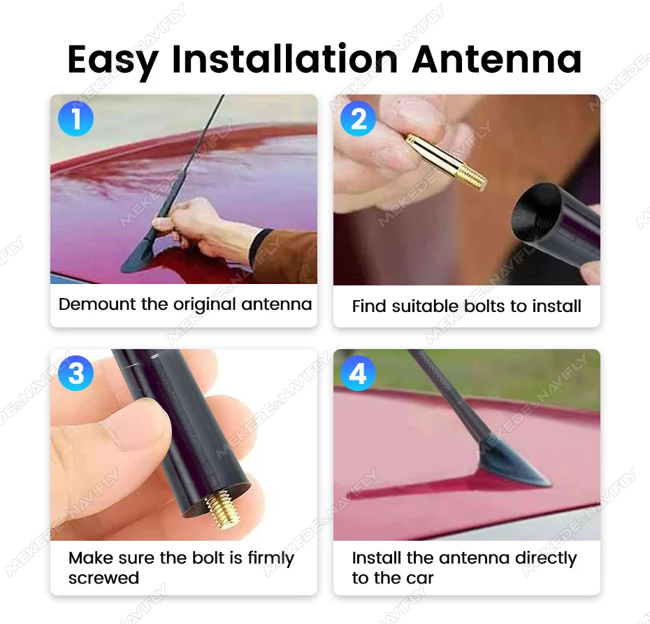 Esquema de rosca y base metálica de la antena