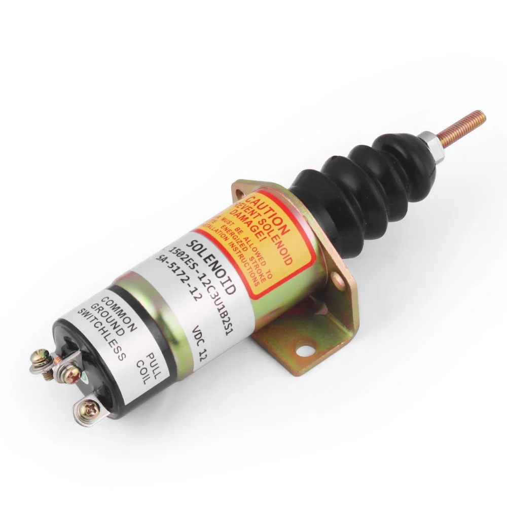 Válvula solenoide de cierre de combustible 12V vista frontal