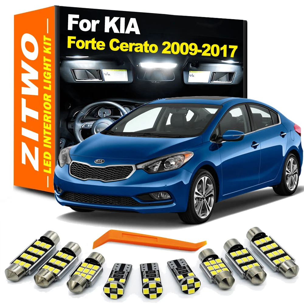 Vista frontal del kit de luces LED