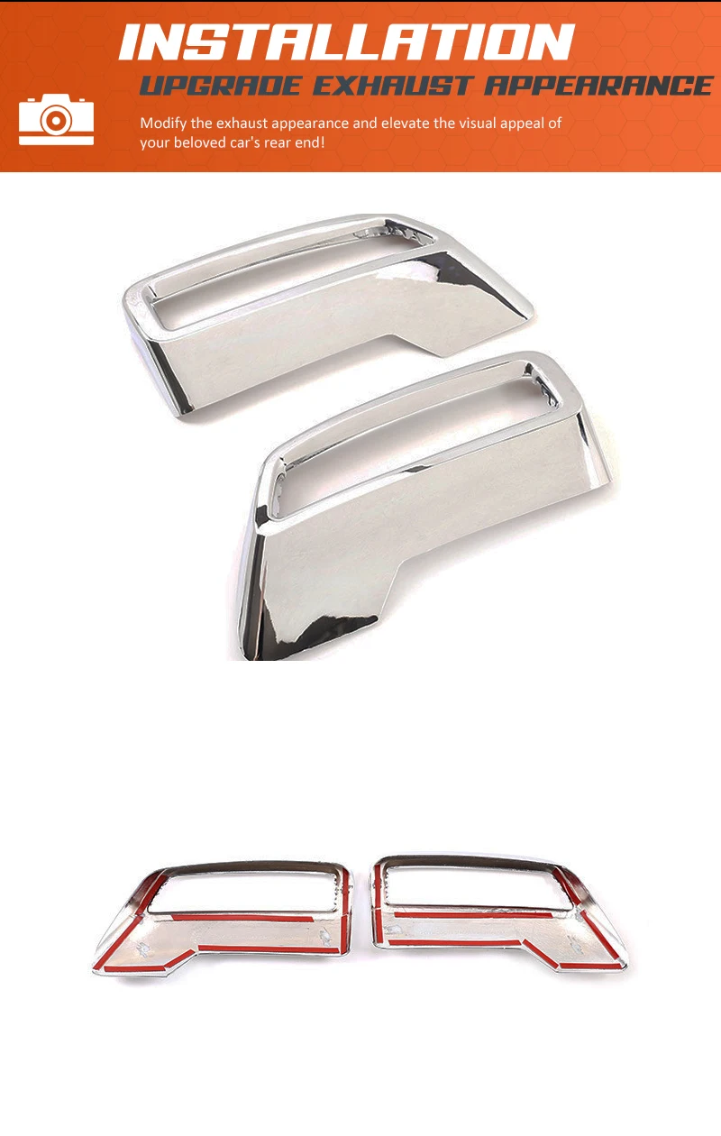 Cubiertas de escape para Peugeot 3008 5008 4008 ABS