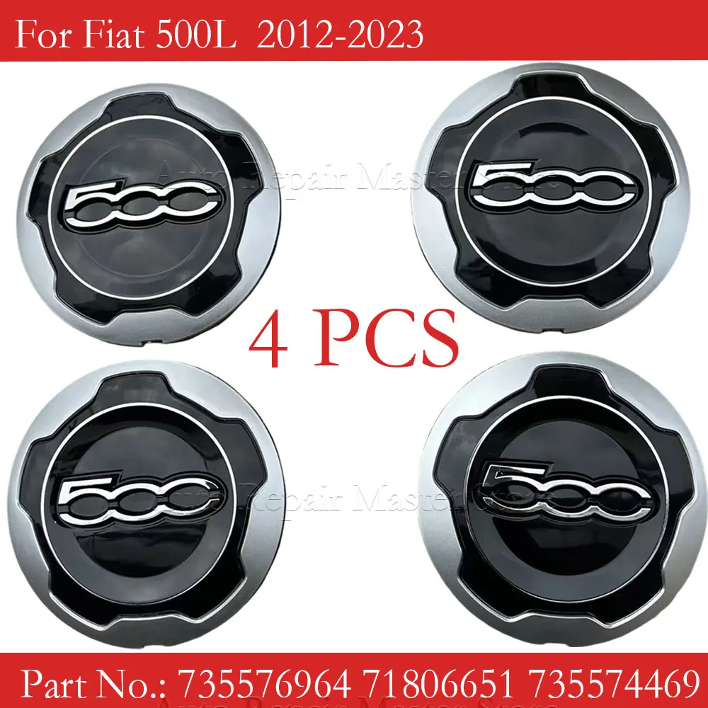 Tapa central antipolvo plateada para Fiat 500L