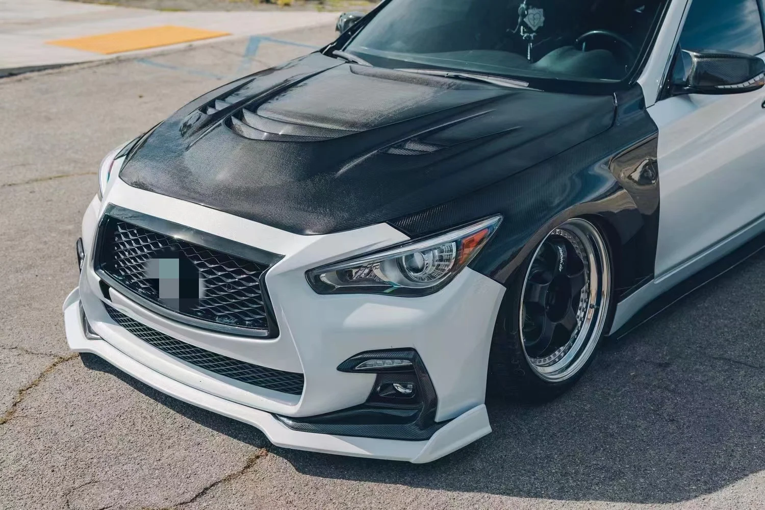 Capó de carbono estilo Demon para Infiniti Q50 Q60