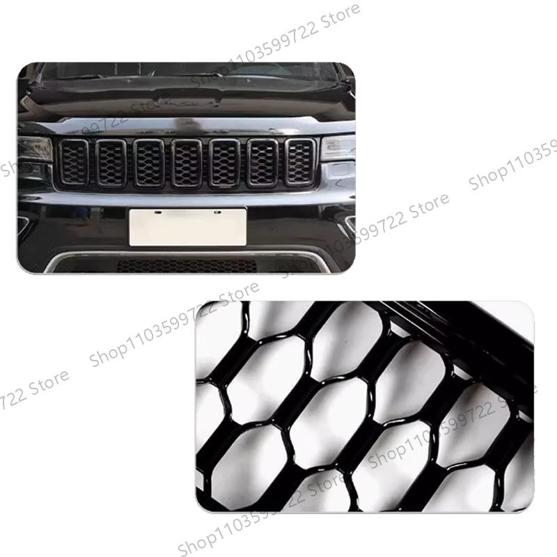 Vista frontal de la rejilla instalada en Jeep Grand Cherokee