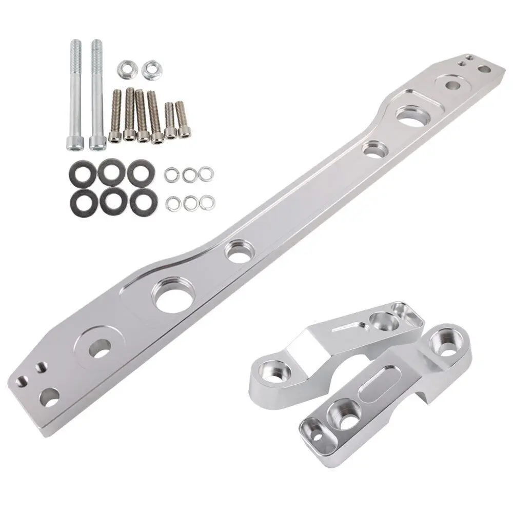 Vista frontal del soporte de aluminio billet